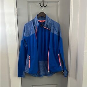 Mountain Hardwear Blue Running Jacket Performance Material